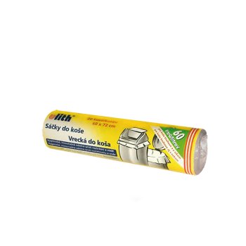 1 Rolle mit 20 Mülleimerbeutel Müllbeutel 60 Liter transparent 60x72 cm Müllsäcke